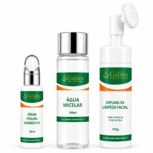 Kit Skin Care (Sérum, Água Micelar e Espuma de Limpeza) – Rotina Completa para Pele Saudável e Radiante