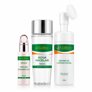 Kit Skin Care (Sérum, Água Micelar e Espuma de Limpeza) – Rotina Completa para Pele Saudável e Radiante
