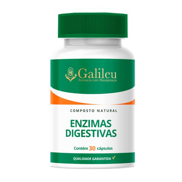 Composto Enzimas Digestivas - Digestão Saudável - 60 à 180 Caps