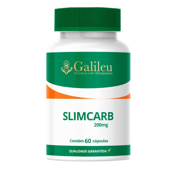 Cápsulas SlimCarb 200MG - Redutor de Medidas e Controle de Carboidratos - 60,120,180 Caps