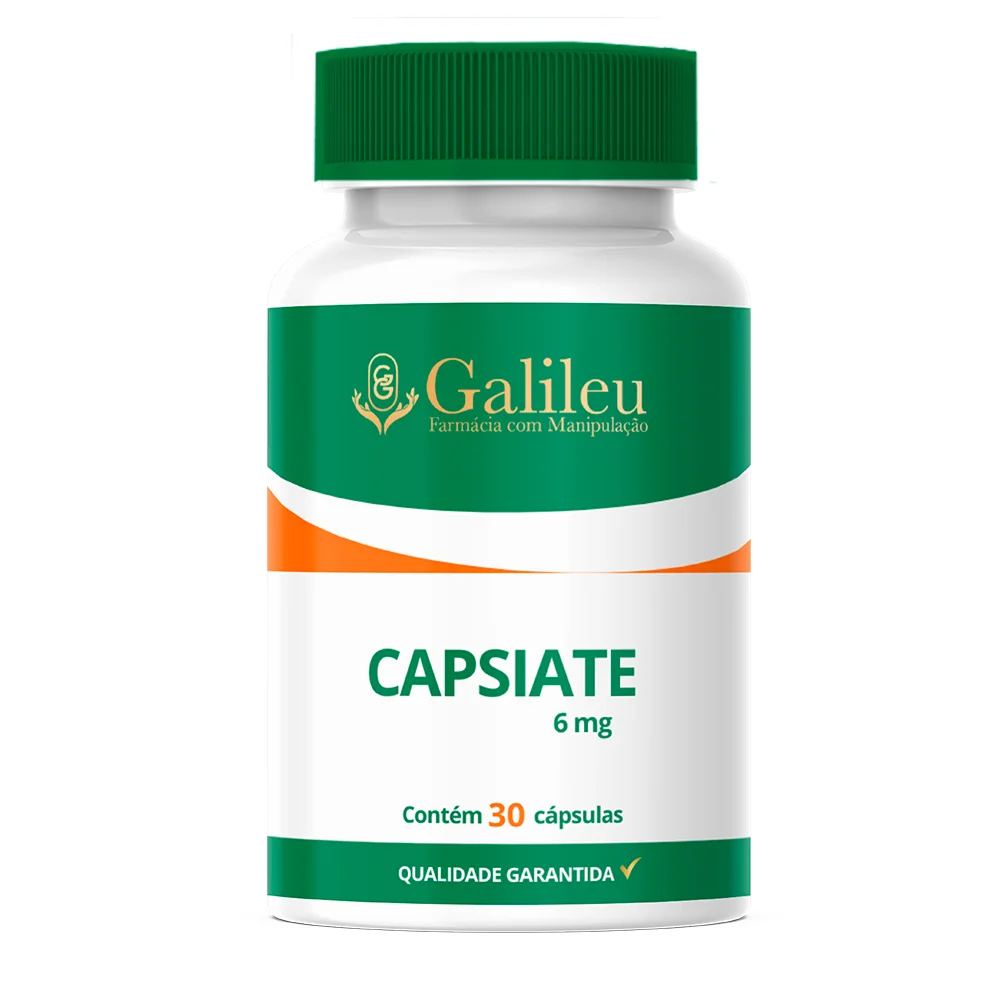 Capsiate 6mg – Suplemento para Aceleração do Metabolismo e Queima de Gordura - C/ 30,60,90 Cápsulas