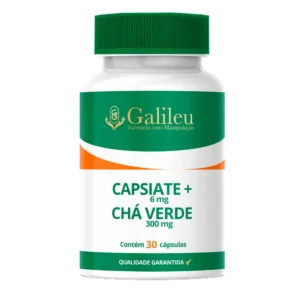 Capsiate 6mg com Chá Verde 300mg - Suplemento Natural para Energia e Metabolismo - C/ 30,60,90 Cápsulas