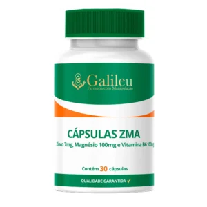 Cápsulas ZMA - Zinco, Magnésio e Vitamina B6 - C/ 30,60,90 Cápsulas
