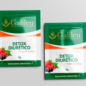 Drink Detox Diurético – Frutas Vermelhas - 30,60,90 Sachês – Ação Redutora e Desintoxicante