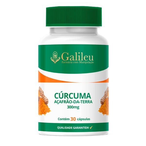 Cúrcuma / Açafrão 300mg – 30,60,90 Caps – Suplemento Natural com Ação Terapêutica Ampla