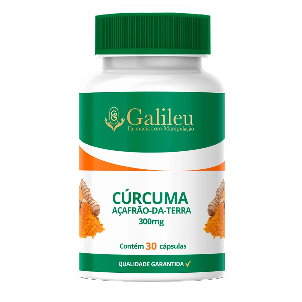 Cúrcuma / Açafrão 300mg – 30,60,90 Caps – Suplemento Natural com Ação Terapêutica Ampla