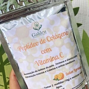 Peptídeo de Colágeno com Vitamina C - Sabor Laranja - 100g
