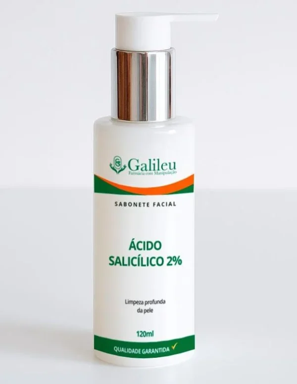 Sabonete Ácido Salicílico 2% 120ml Limpeza e Cuidado para Peles Acneicas