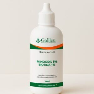 Minoxidil com Biotina – Loção Tônica Capilar para Fortalecimento e Crescimento dos Fios - 100ml