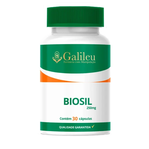 Cápsulas de Biosil 250mg Estímulo Natural para Colágeno, Elastina e Queratina pote