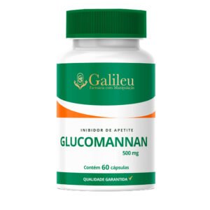 Cápsulas de Glucomannan 500mg – Inibidor de Apetite Natural - 60,120,180 Caps
