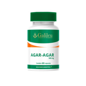 Cápsulas de ágar-ágar 500mg suplemento alimentar frasco