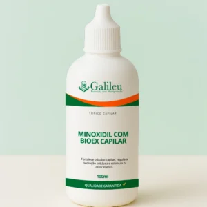 Loção Capilar Minoxidil com Bioex Capilar Fortalecimento e Crescimento dos Fios 100 ml frasco