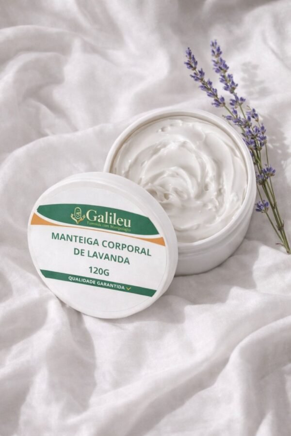 Manteiga corporal hidratante 120g com óleo essencial de lavanda