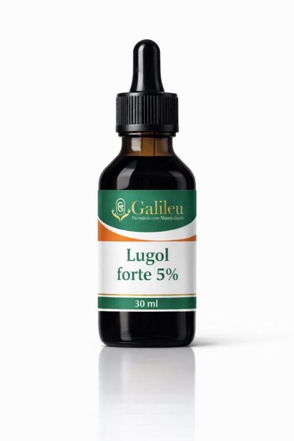 Lugol forte 5% solução de iodo 30ml frasco