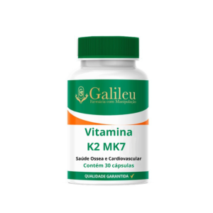 Vitamina K2 MK7 cápsulas suplemento frasco