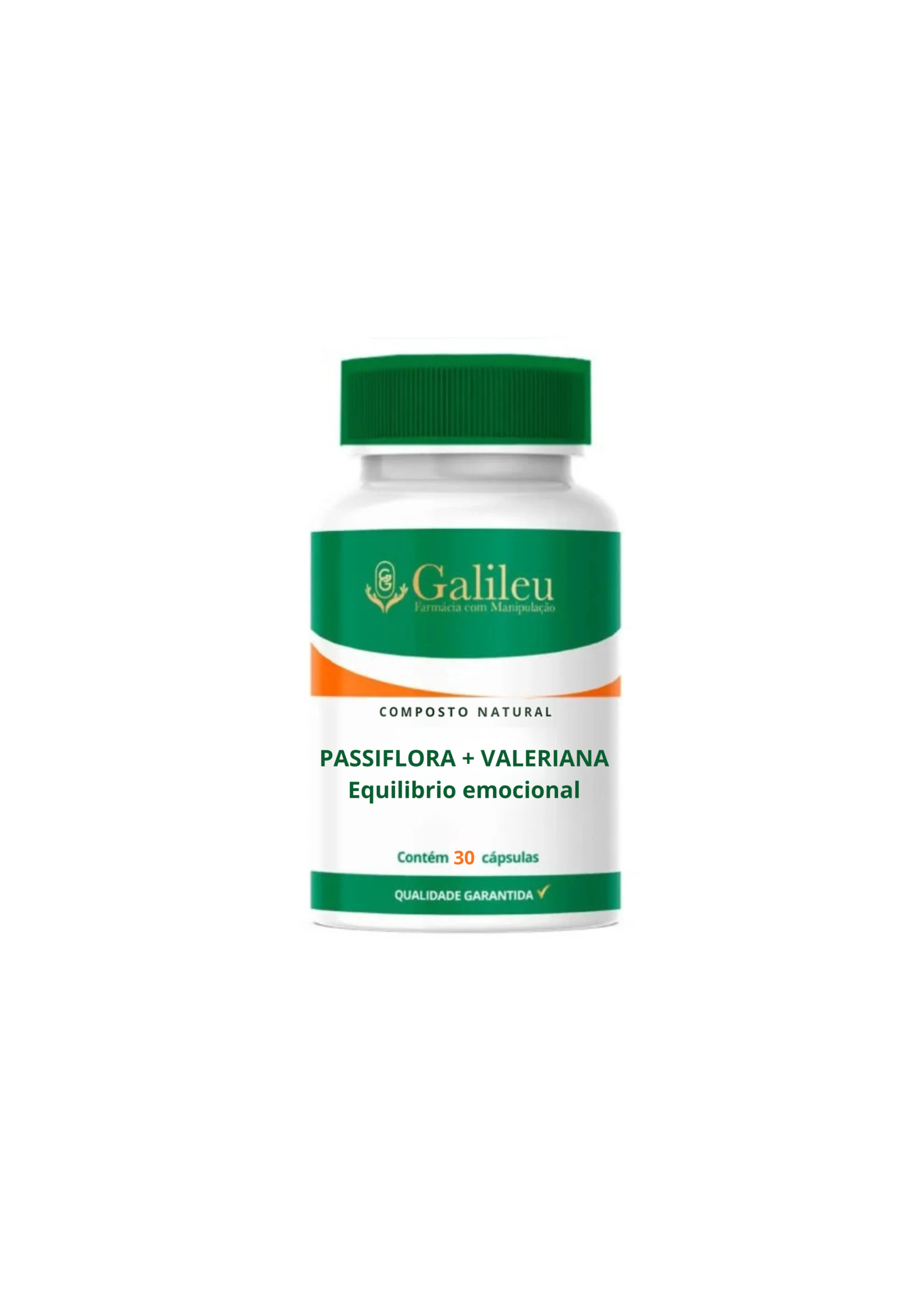 Equilíbrio Emocional Natural com Passiflora e Valeriana - C30,60,90 CAPS